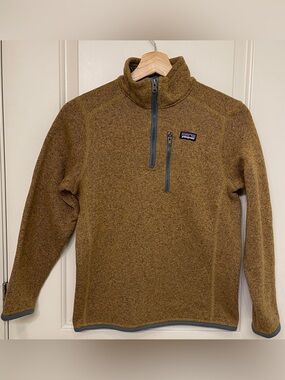 Patagonia Kids Better Sweater 1/4 Zip Fleece Pullover - Size L 12Y